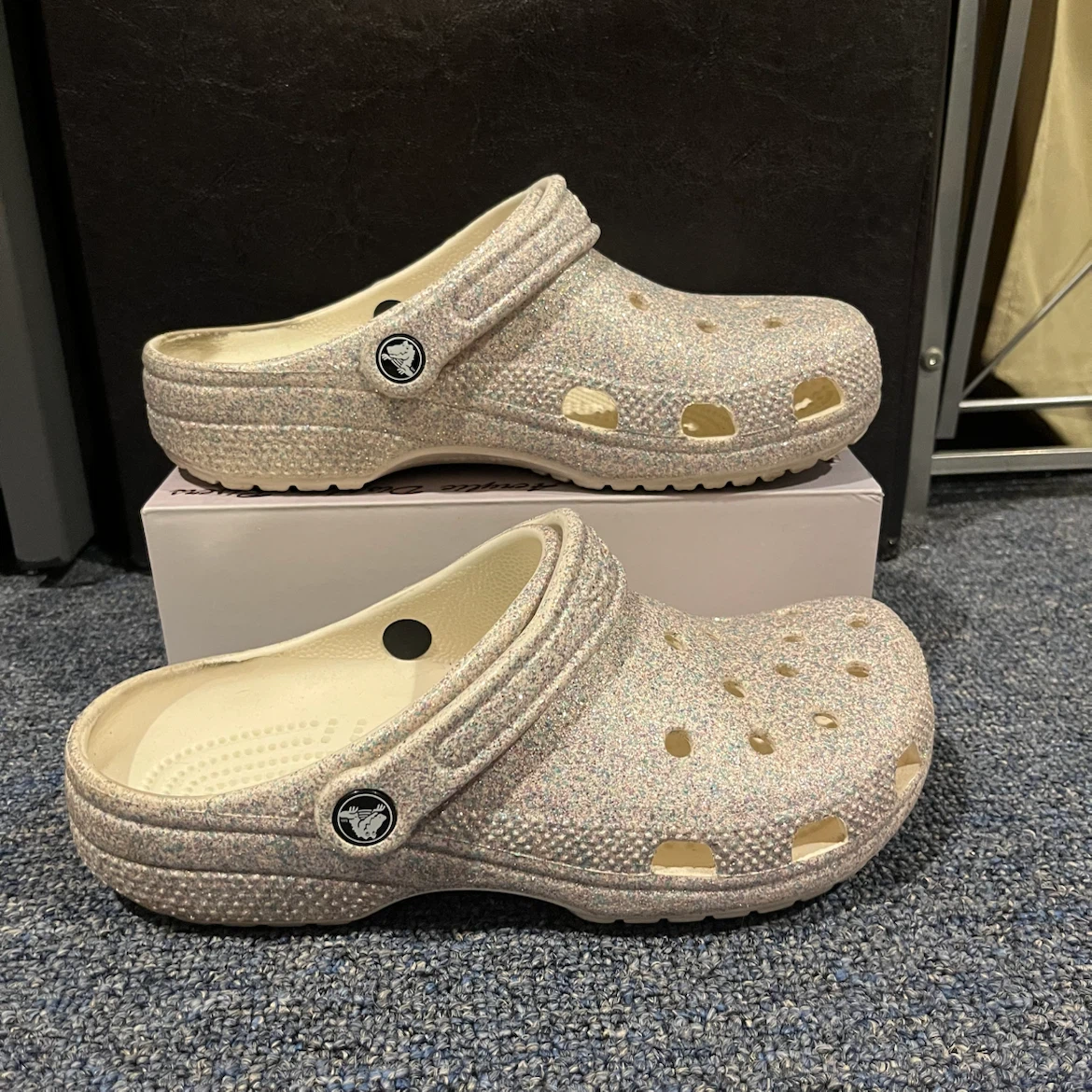 Kids Glitter Crocs in Silver - photo 3