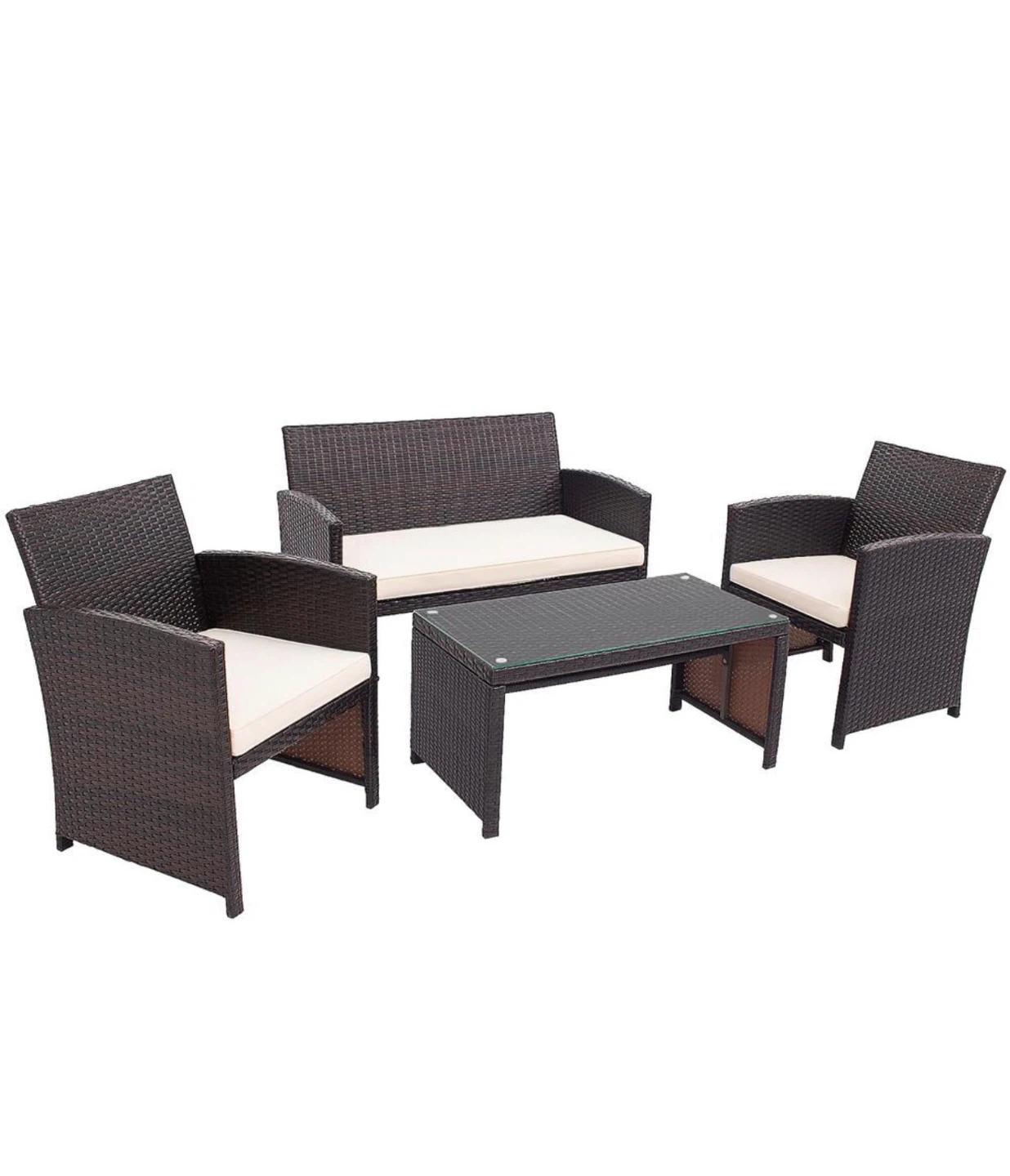 4-Piece Outdoor Wicker Patio Furniture Set - photo 3