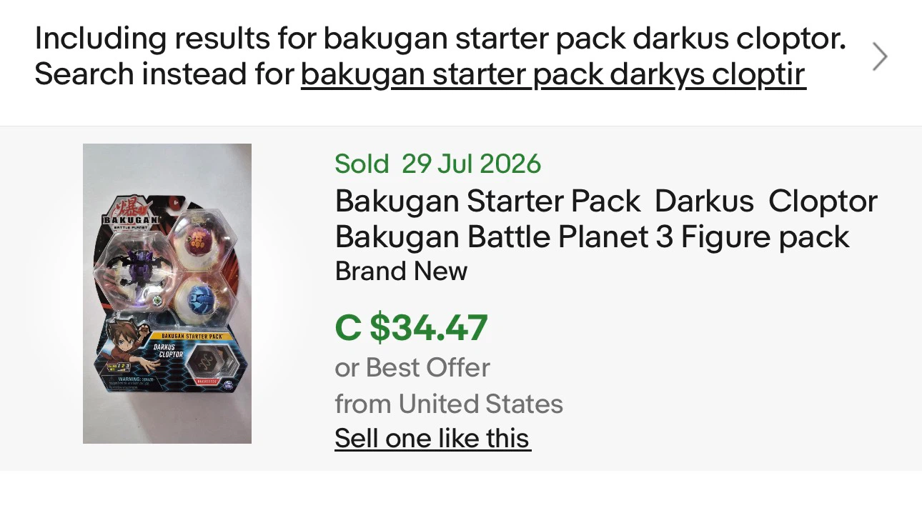 Bakugan Battle Planet Starter Pack - Darkus Cloptor - photo 2