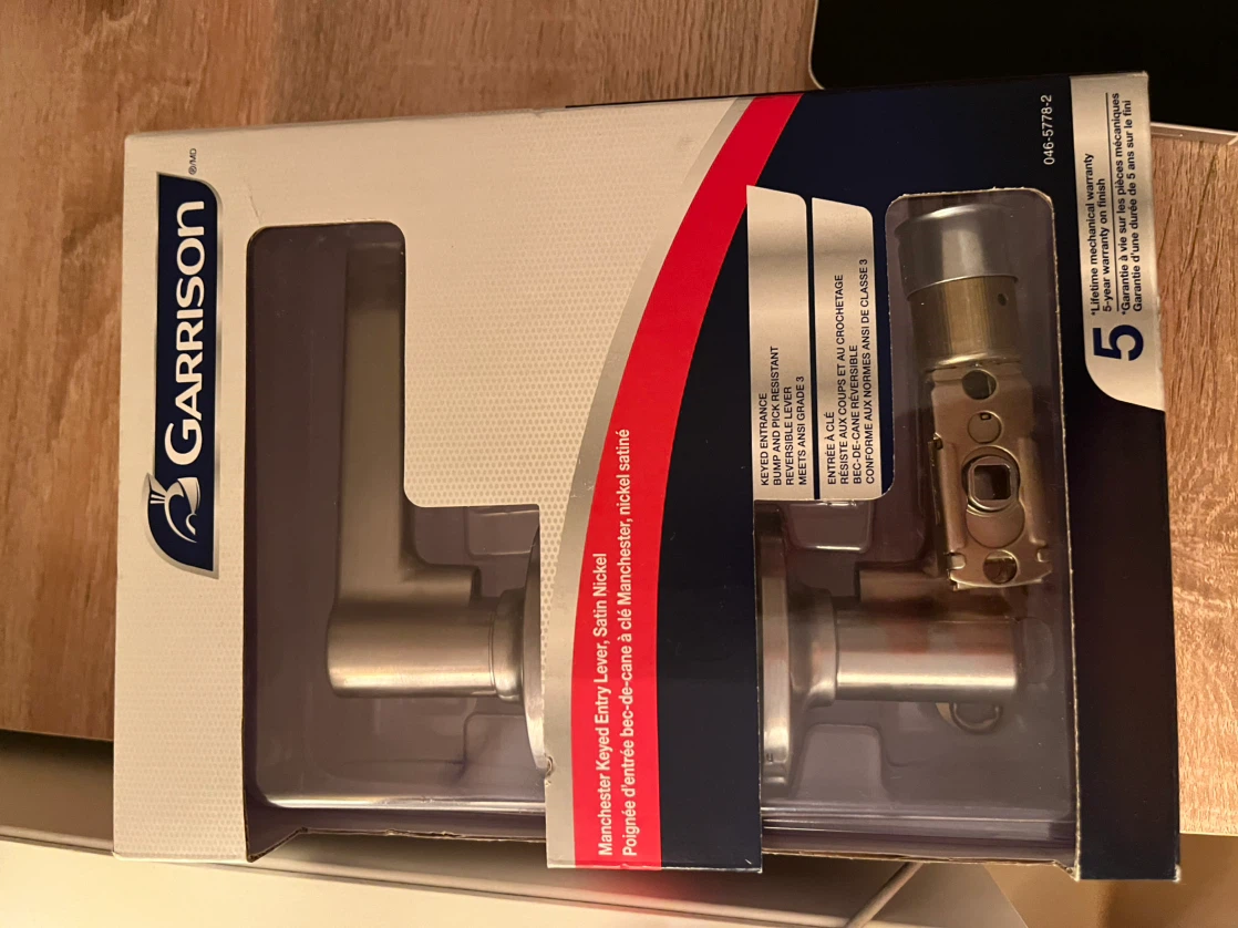 Garrison Manchester Keyed Entry Lever, Satin Nickel - photo 2