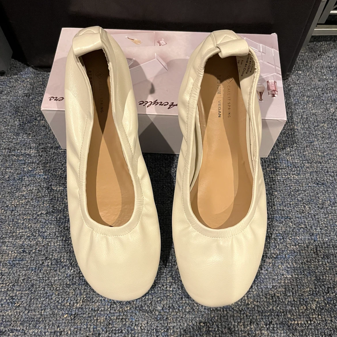 Call it Spring Ivory Vegan Ballet Flats