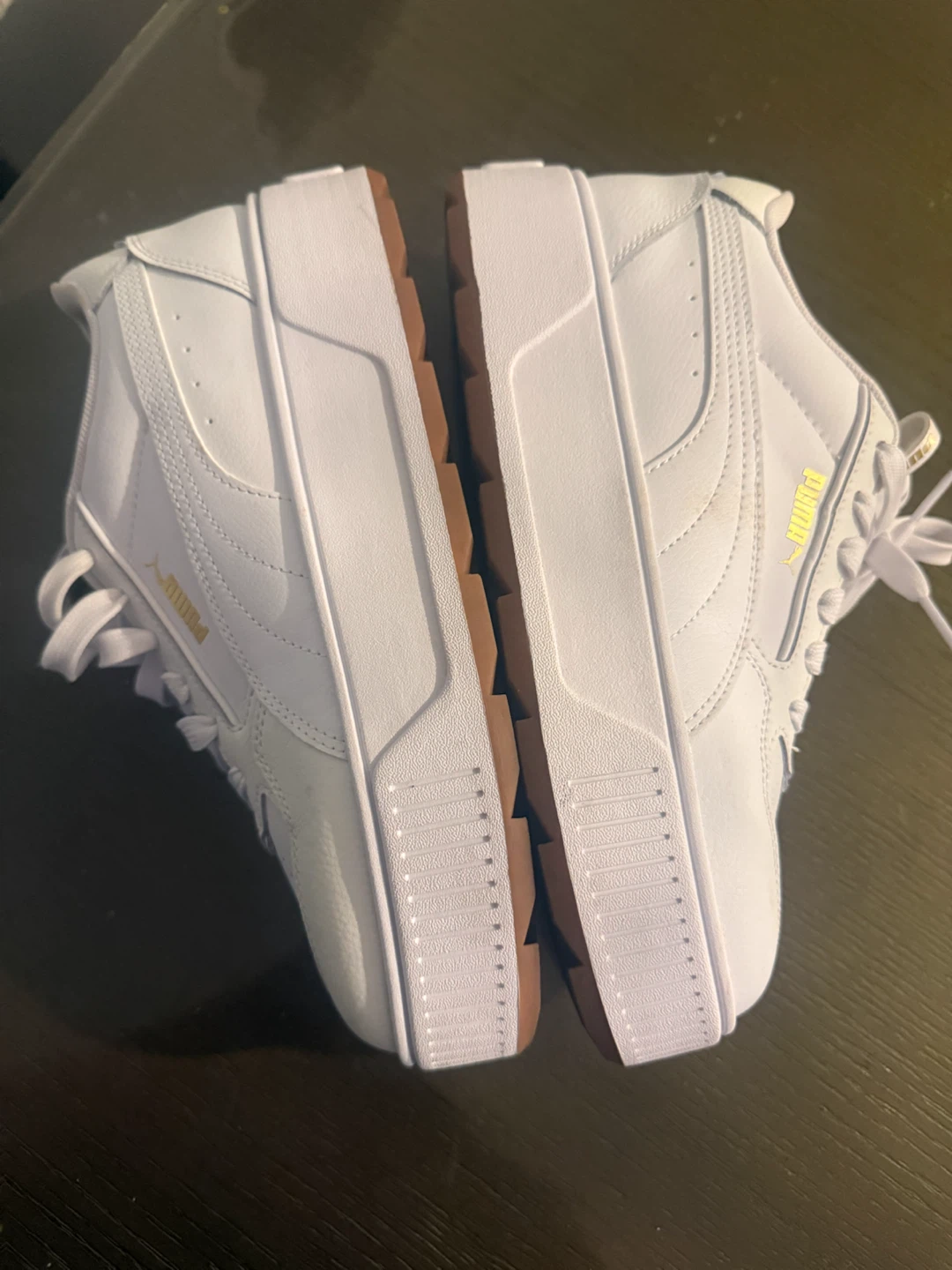 Puma White Platform Sneakers Size 8.5