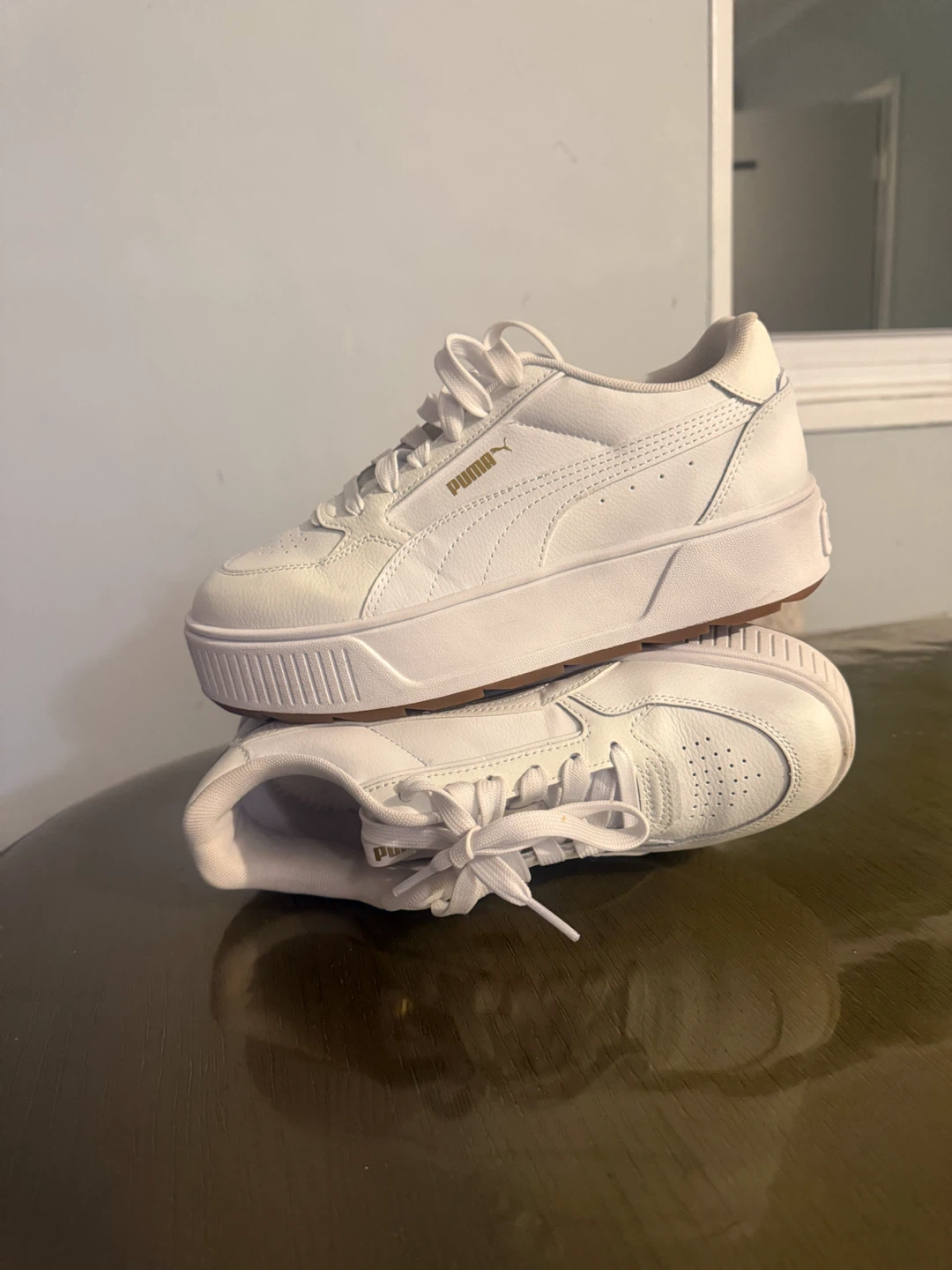 Puma White Platform Sneakers Size 8.5 - photo 5