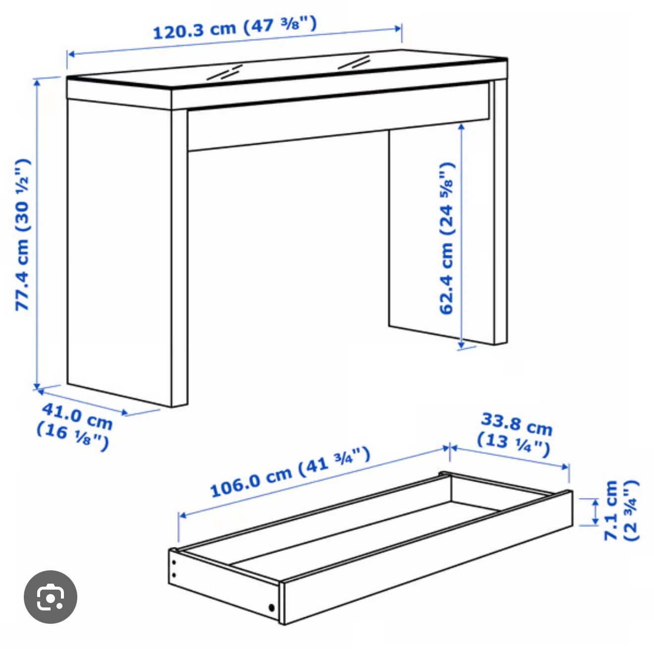 IKEA MALM Dressing Table - photo 4