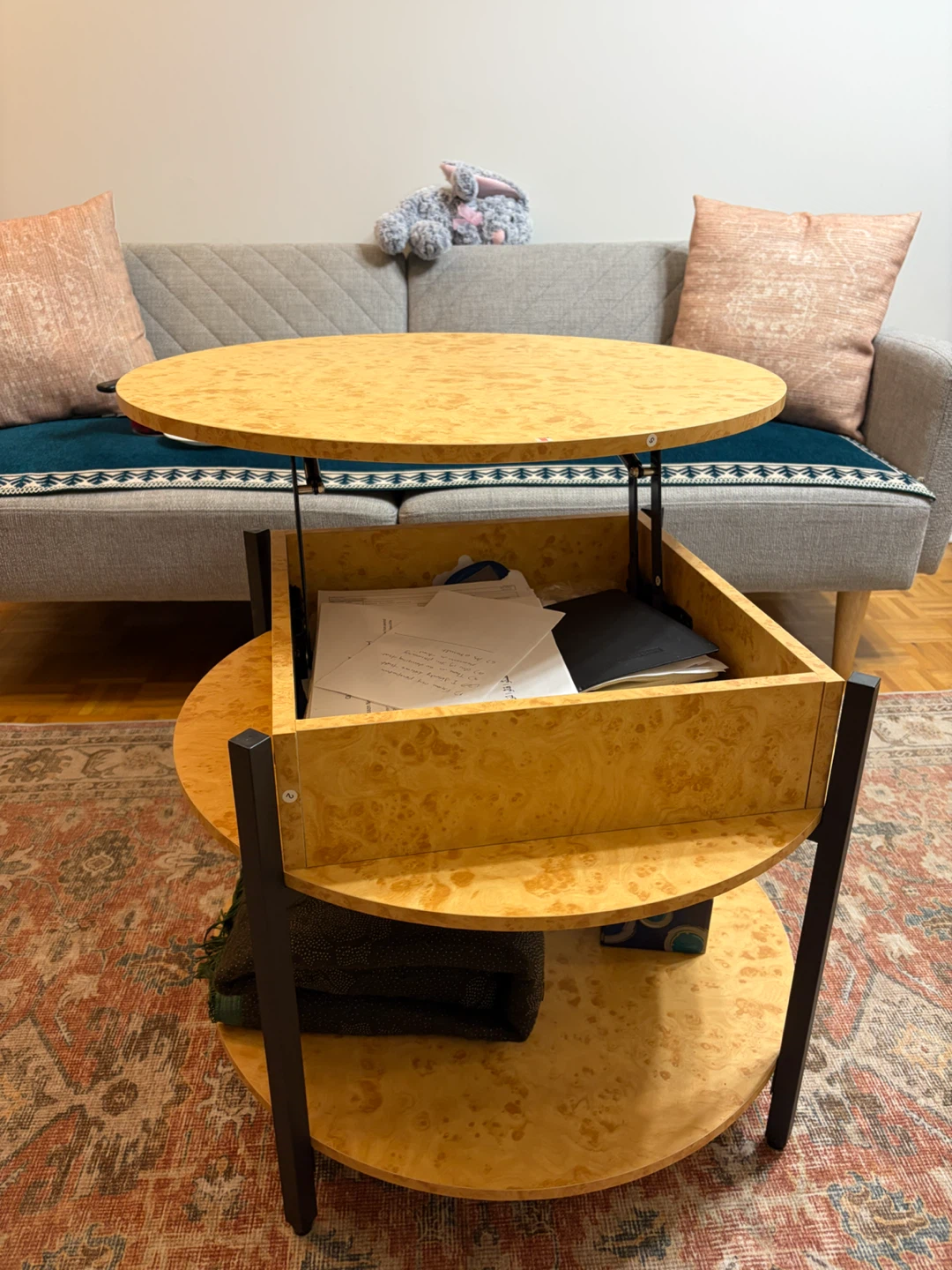 Lift-Top Coffee Table with Storage - photo 2