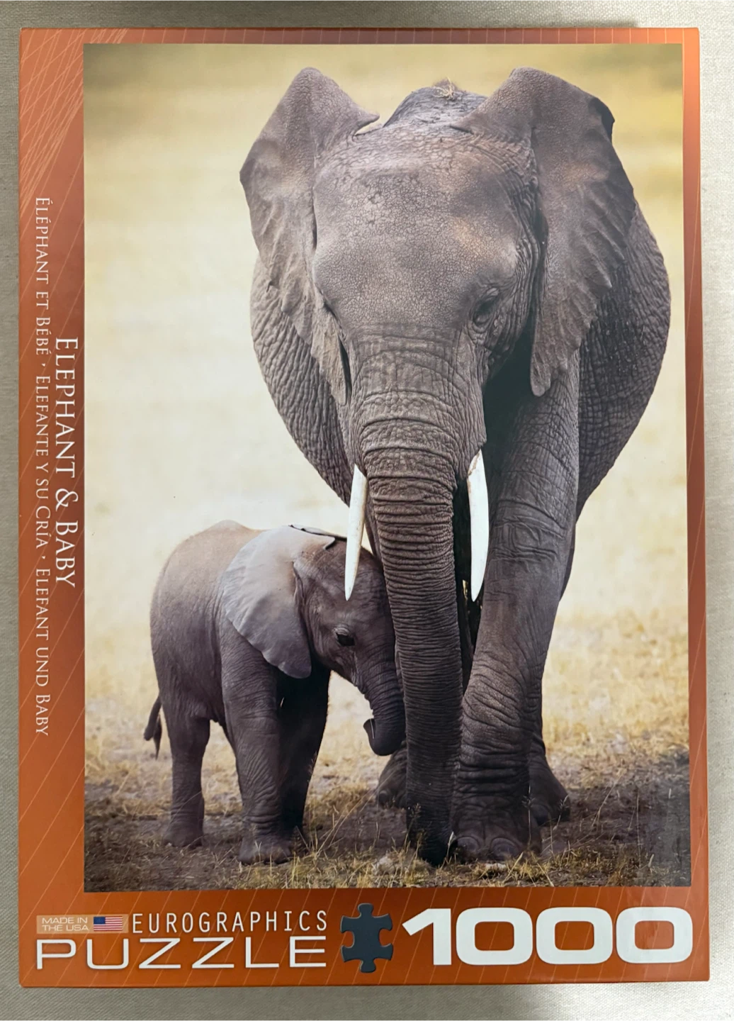 EuroGraphics Elephant & Baby 1000 Piece Puzzle