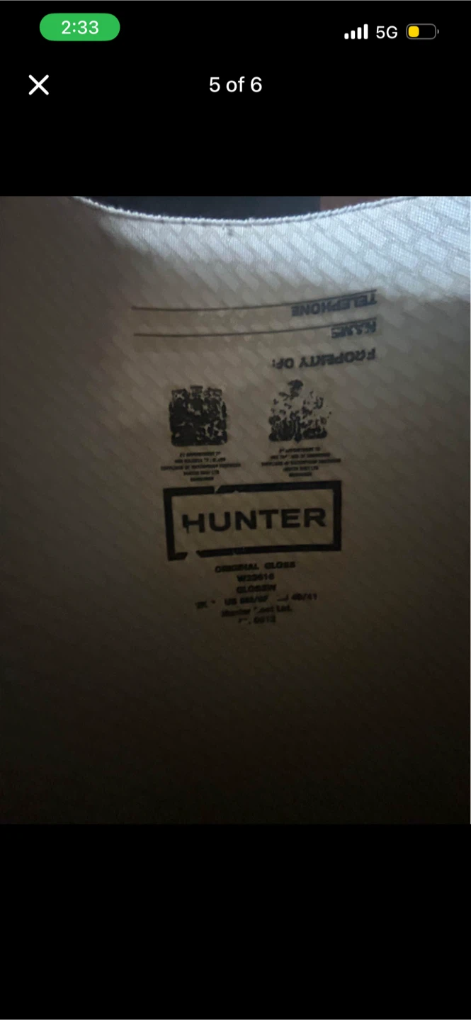 US 9 Hunter Tall Gloss Boots Burgundy - photo 2