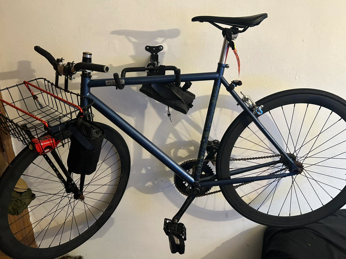 Raleigh Blue Single Speed Bicycle with Front Basket
