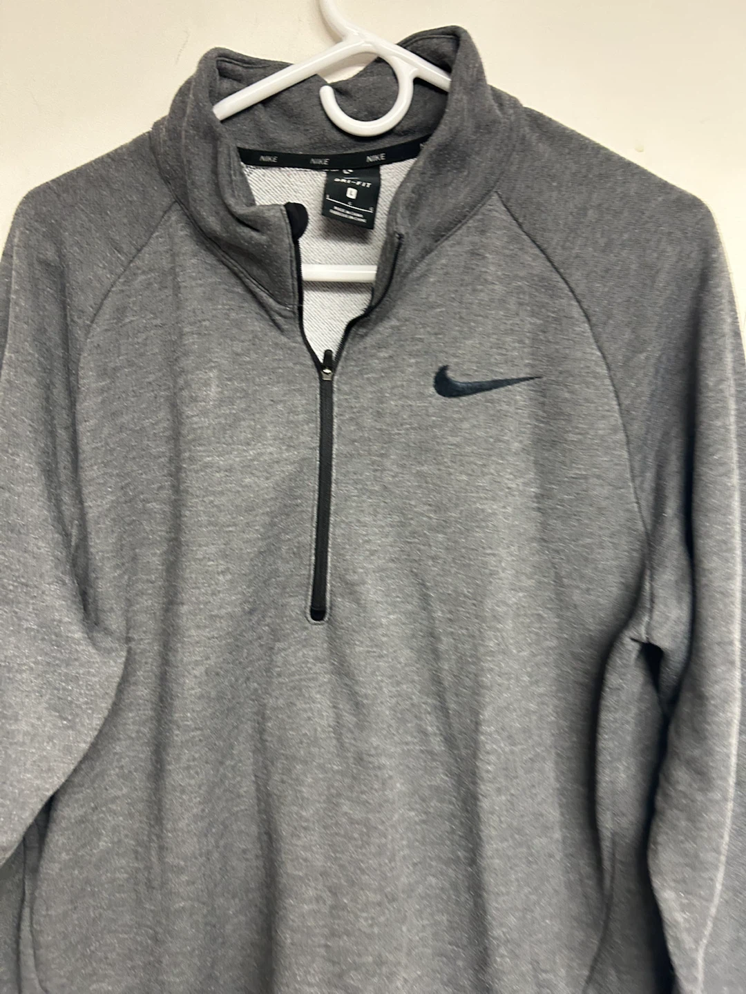 Nike Dri-FIT 1/4 Zip Pullover Men's Medium Grey - photo 3