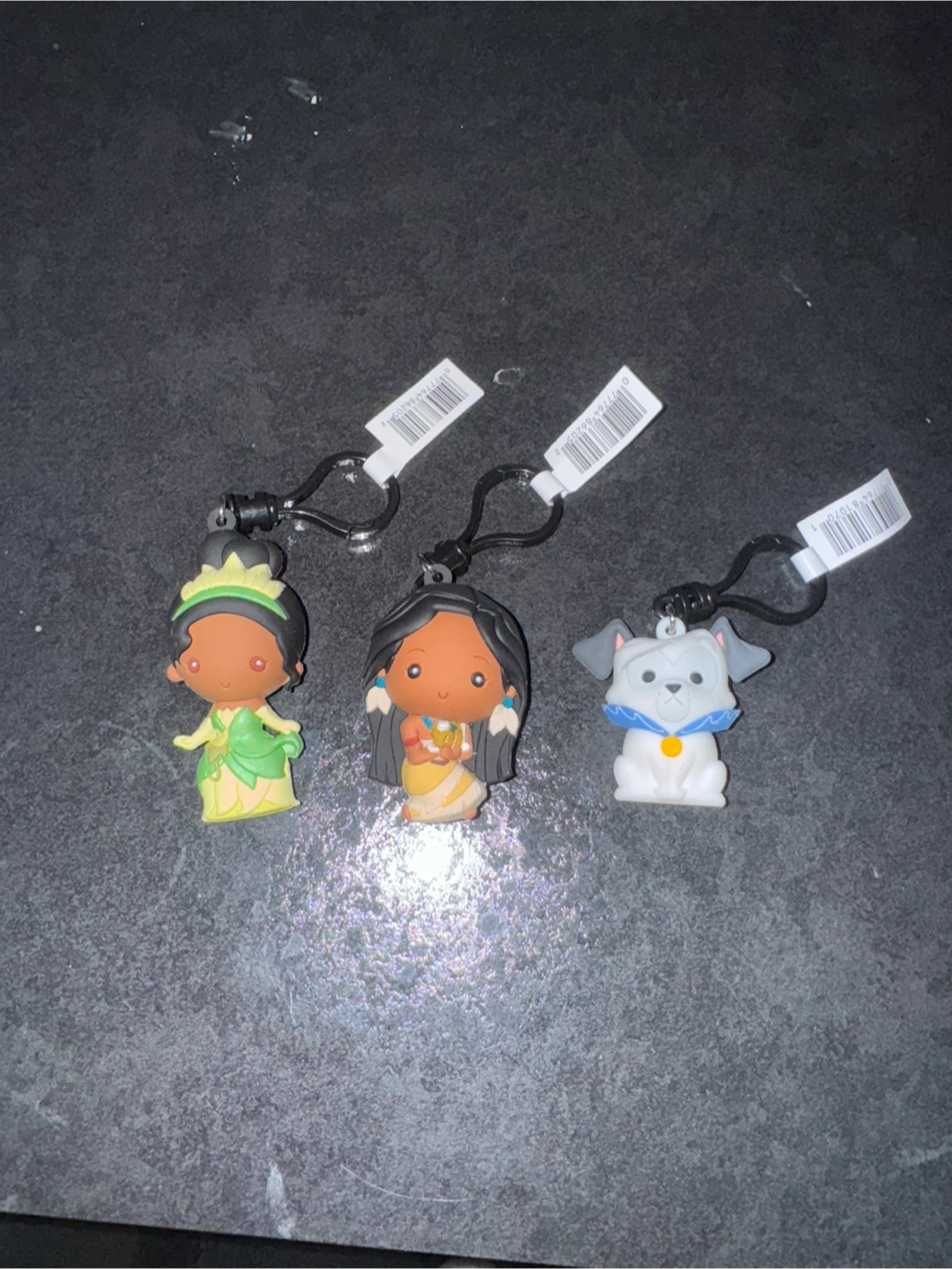 Disney Princess Tiana, Pocahontas, and Percy Keychains $5 Each