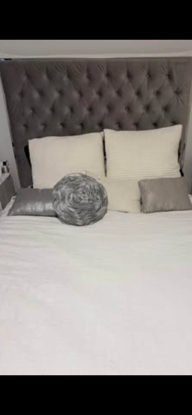 Queen bed headboard and frame - photo 2