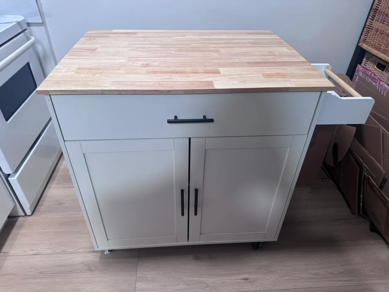 Kitchen Island with Drop Leaf