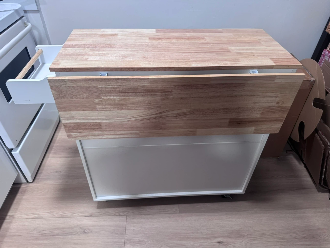 Kitchen Island with Drop Leaf - photo 3
