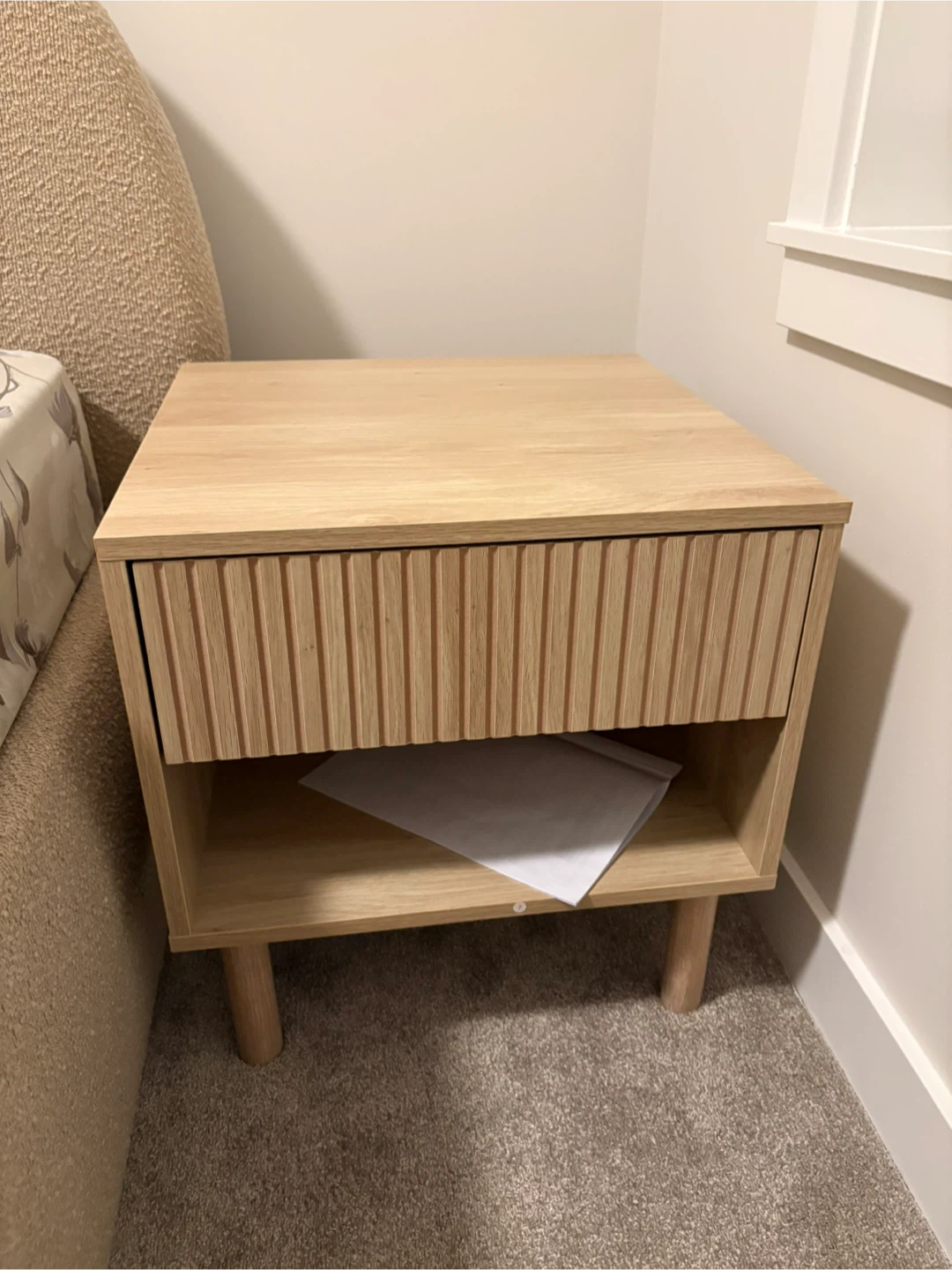 Light Oak Bedside Table - photo 2