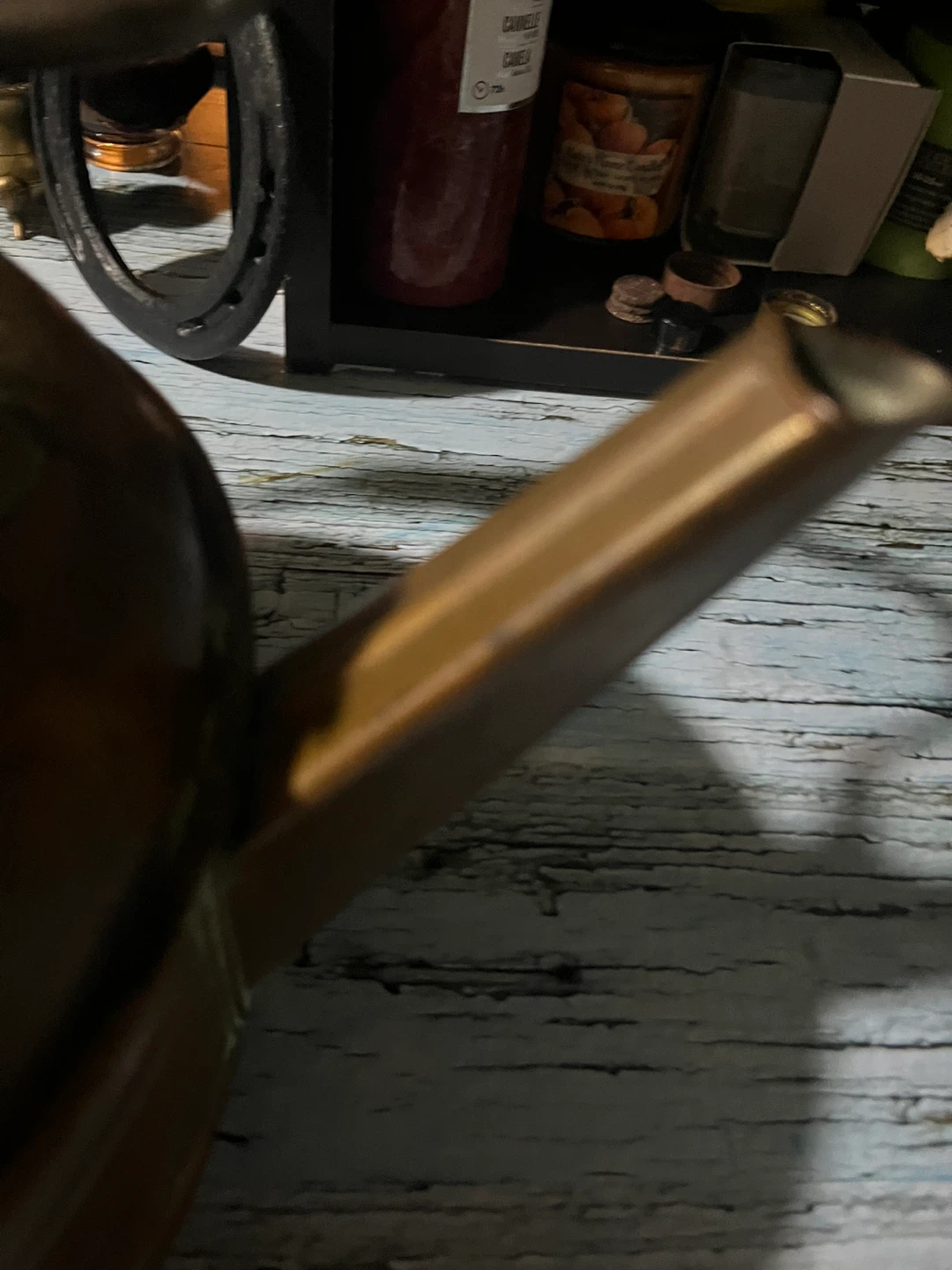 Antique Copper Kettle with Wooden Handle - photo 3