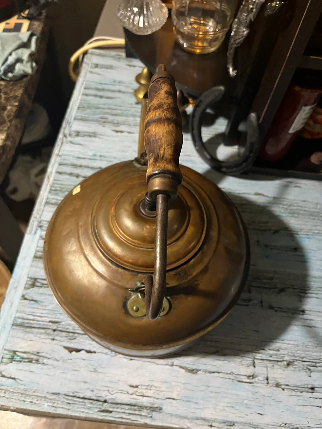 Antique Copper Kettle with Wooden Handle - photo 5