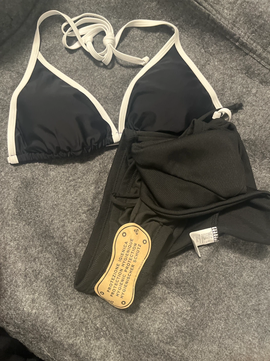 Black Bikini Set with White Trim - photo 2