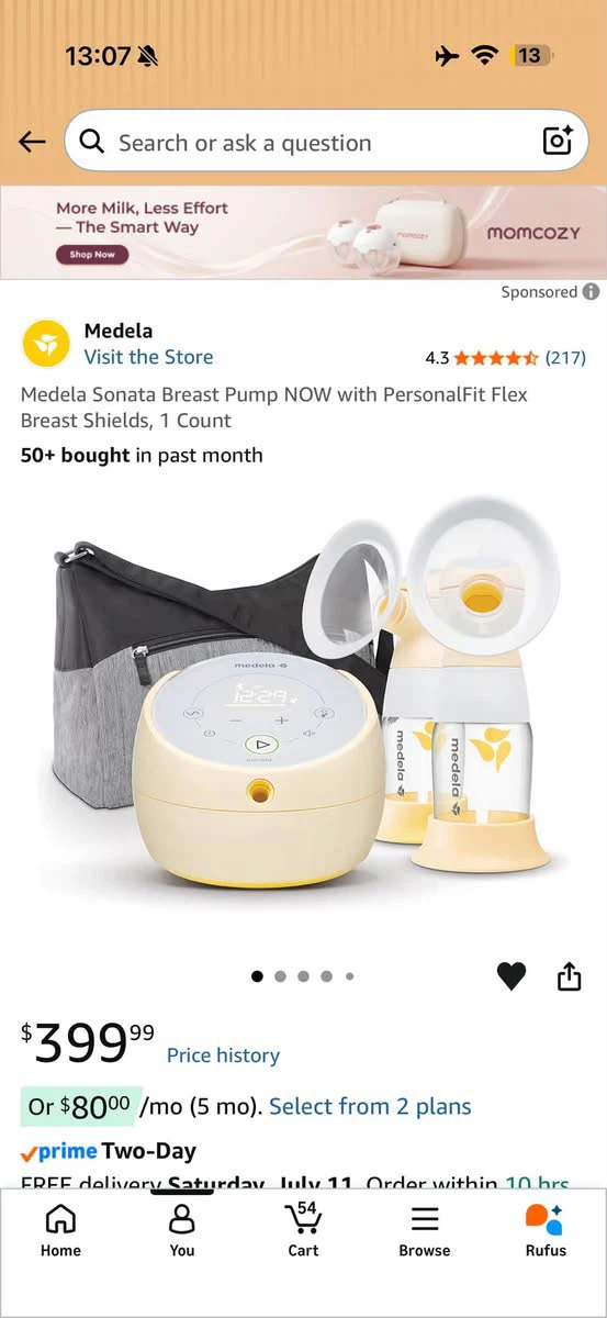 Medela Sonata Full Set - Smart Double Electric Breast Pump - photo 3