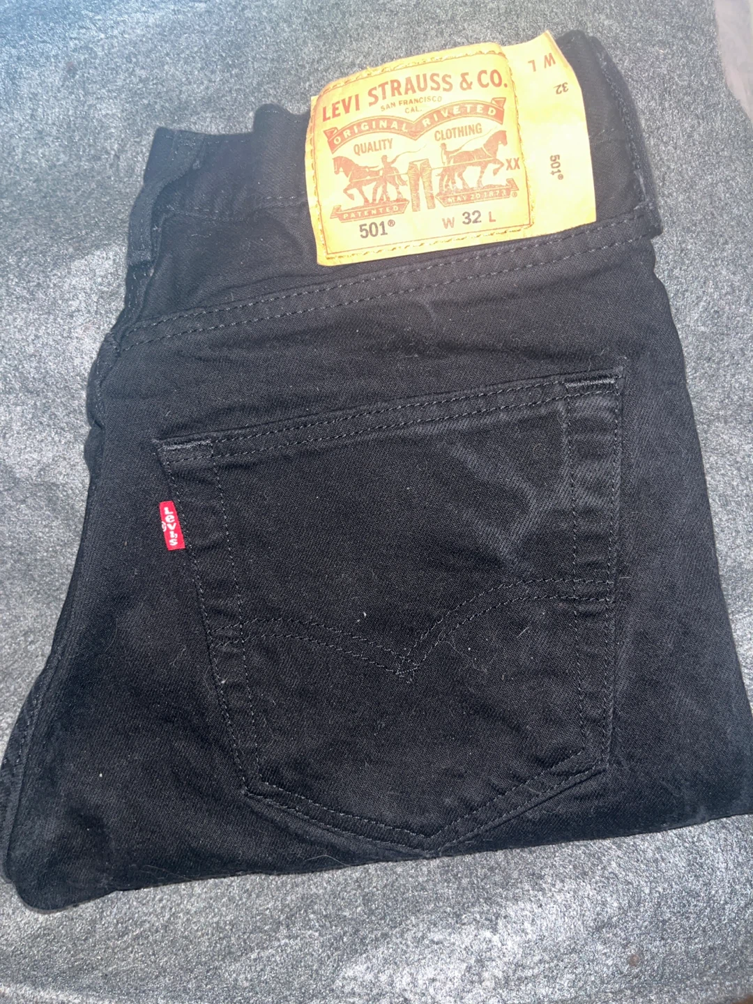 Levi's 501 Black Denim Shorts Men's W32 L