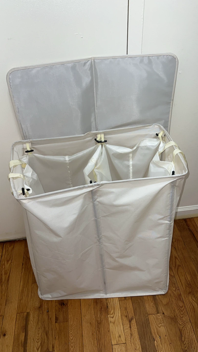 Double Laundry Hamper with Lid - photo 2
