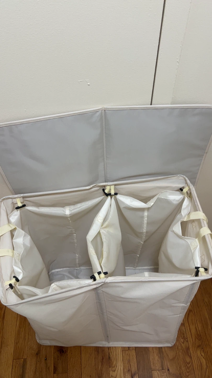 Double Laundry Hamper with Lid - photo 3