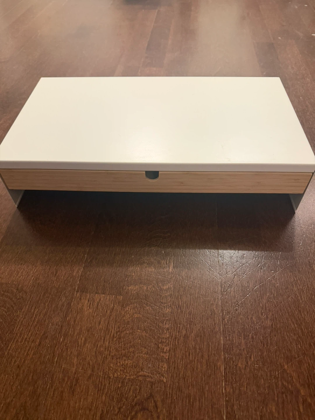 IKEA monitor stand with drawer