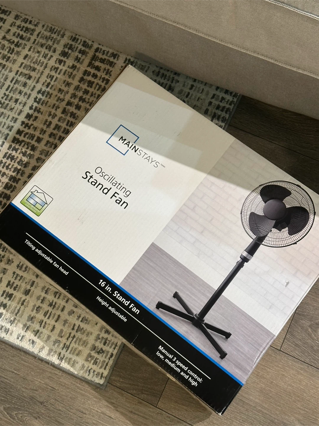 Mainstays 16 Inch Oscillating Stand Fan - photo 2