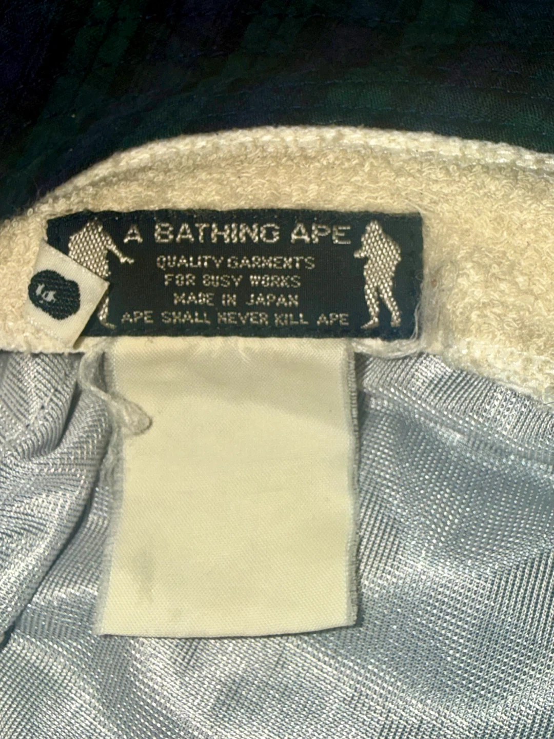 Vintage BAPE Plaid Bucket Hat — Made in Japan — Early 2000s - photo 2