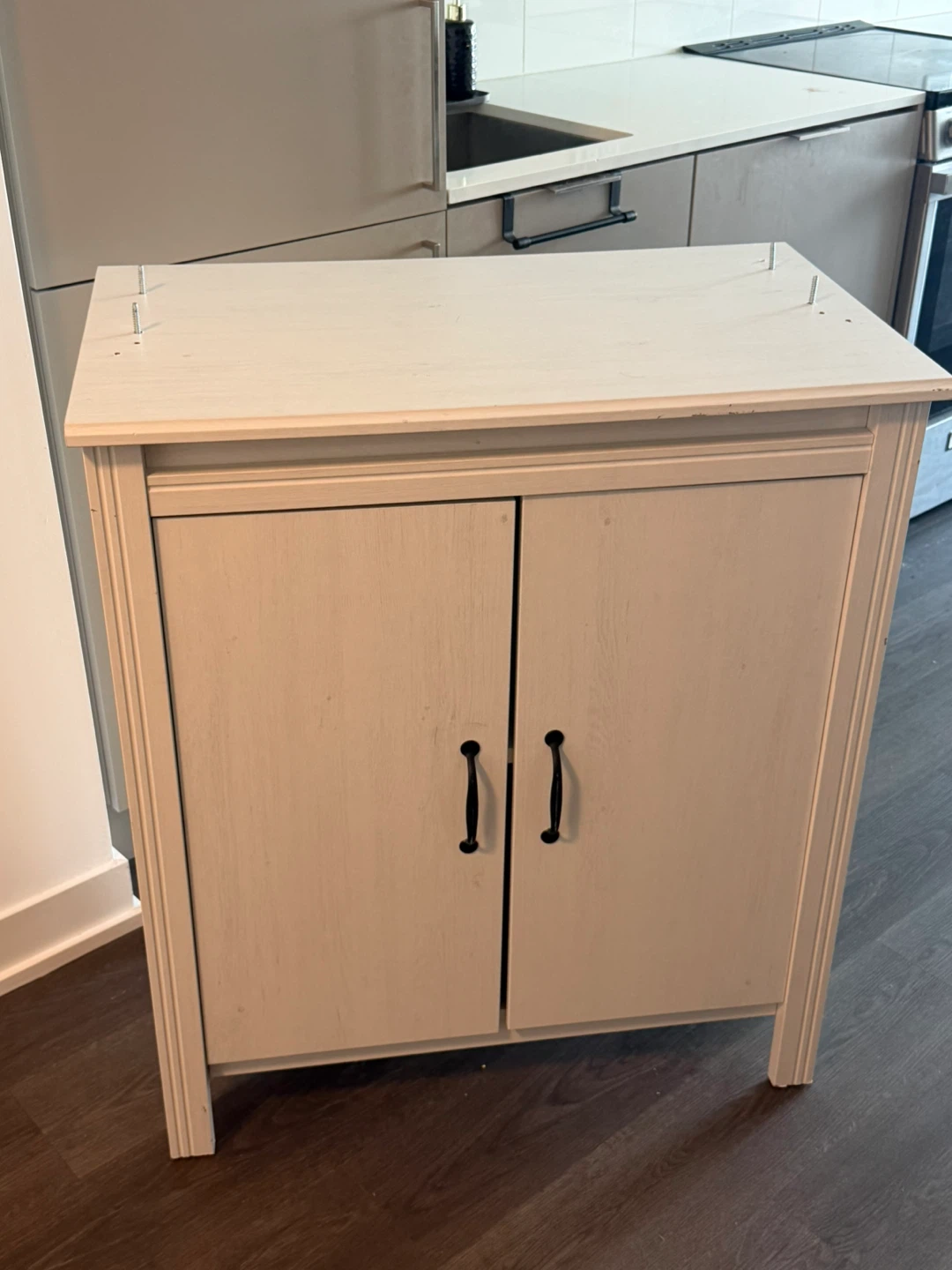 White storage cabinet