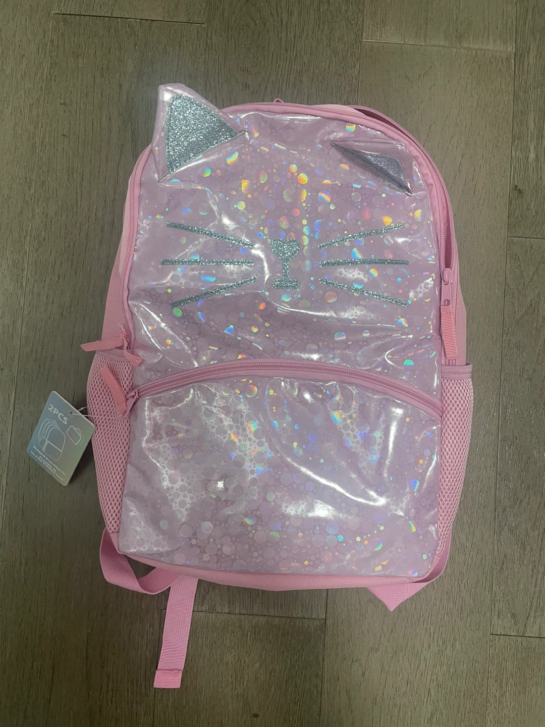 NEW! Pink Cat Back Pack and Lunch Bag 2-Piece Set