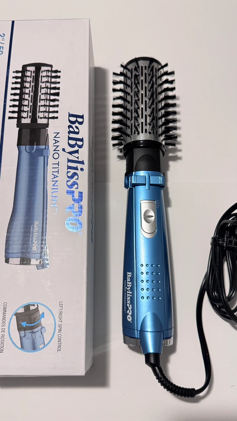 New - BaBylissPRO Nano Titanium Rotating Hot Air Brush 2" - photo 2