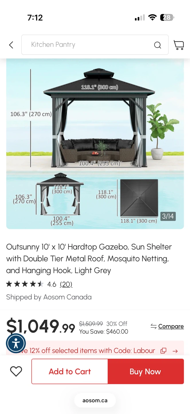 Gazebo Hardtop