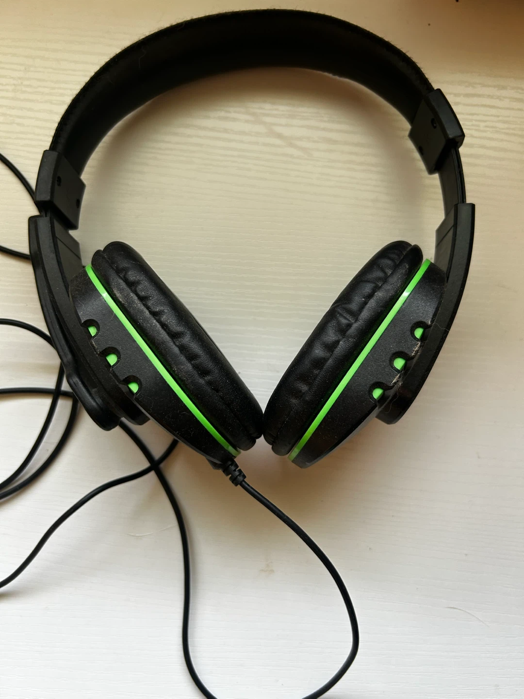 Black and Green Headphones