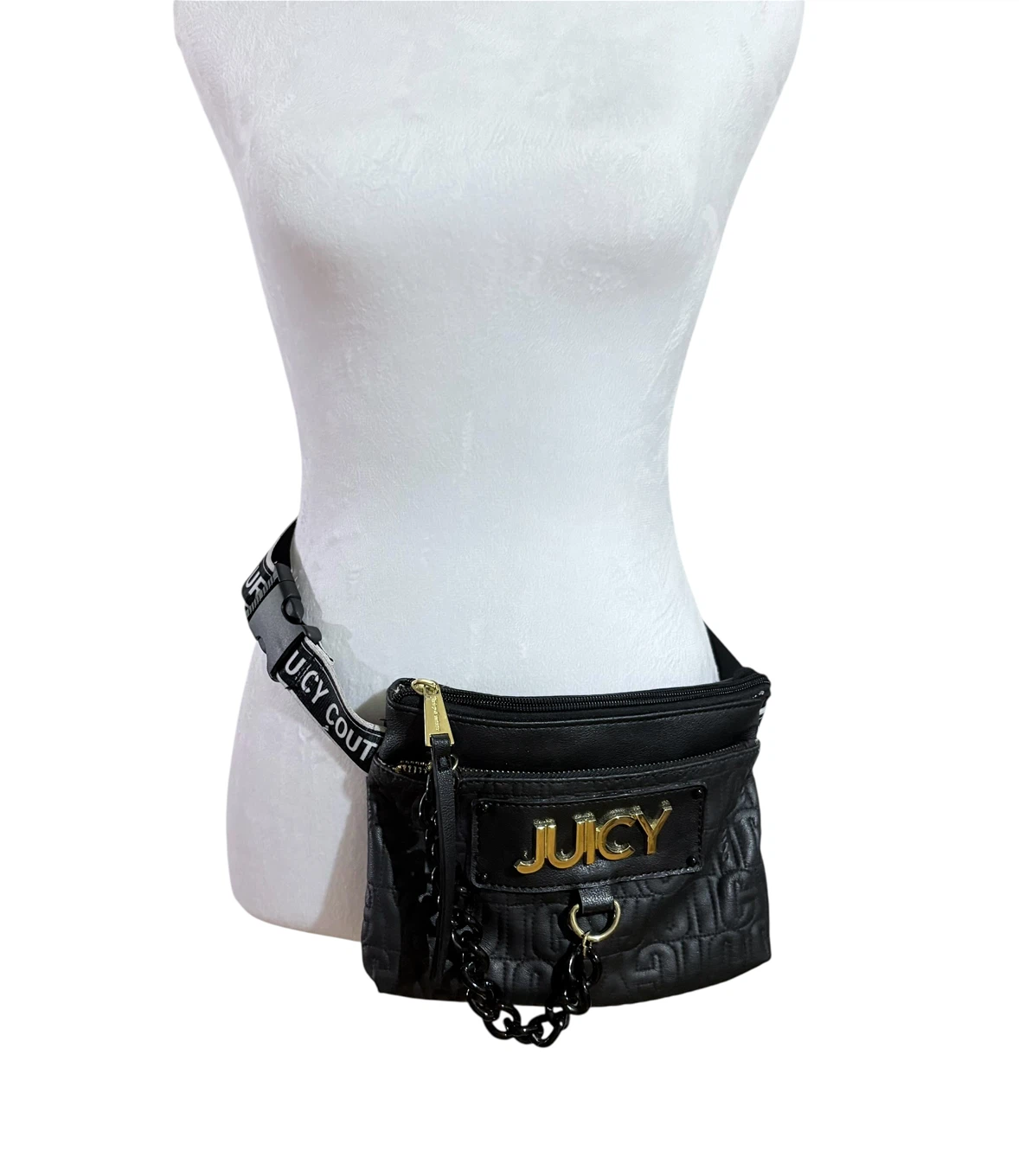 Juicy Couture Black Belt Bag Bag Vintage