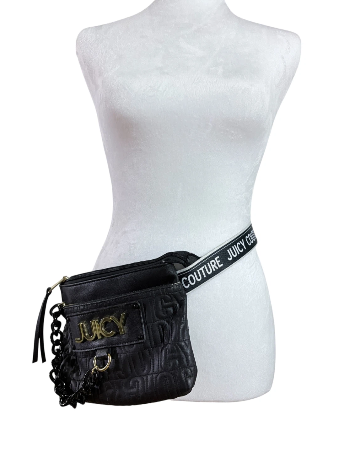 Juicy Couture Black Belt Bag Bag Vintage - photo 2