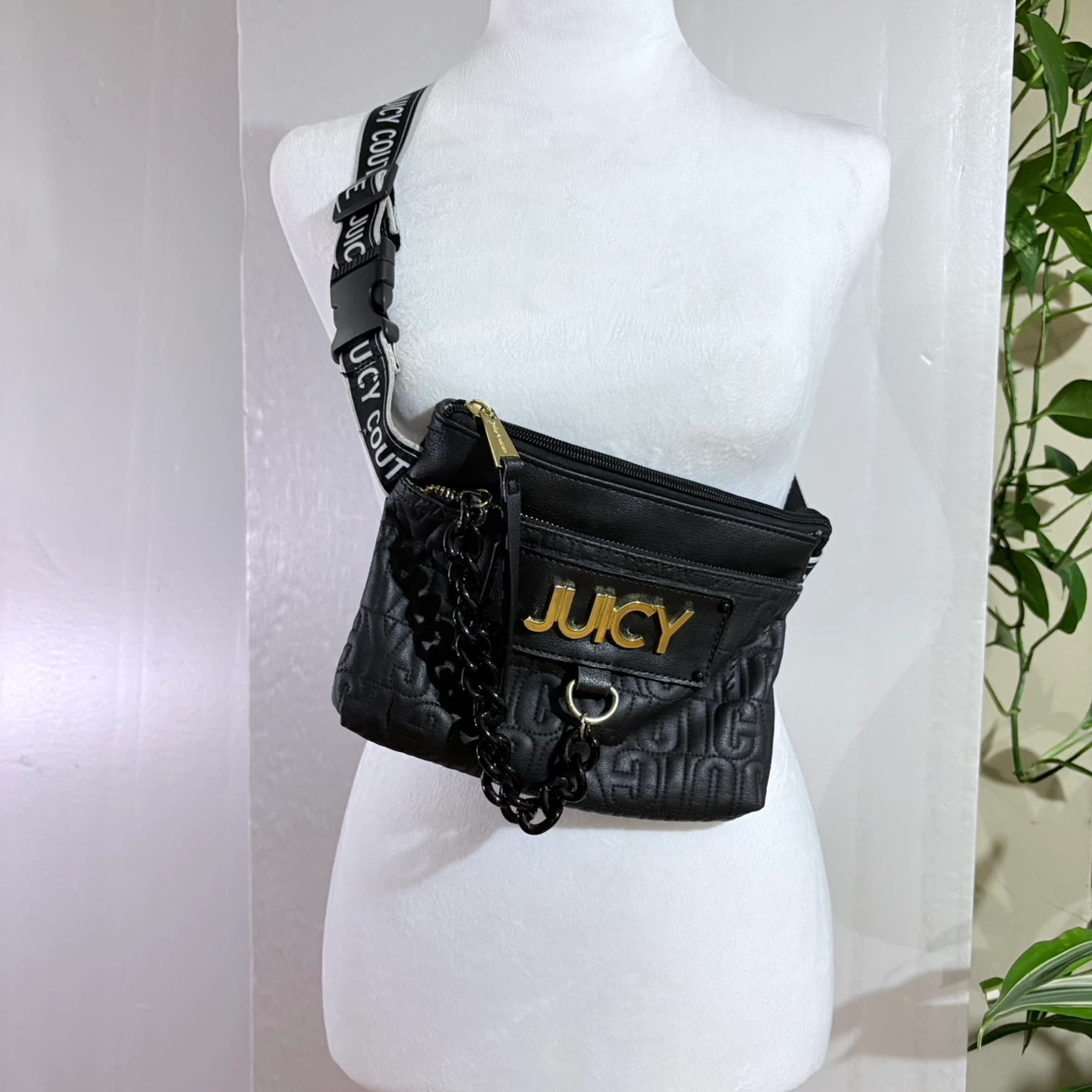 Juicy Couture Black Belt Bag Bag Vintage - photo 3