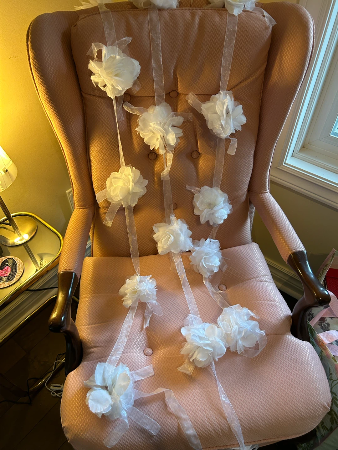 3 Strands of White Flower Garland with Ribbons - Free - photo 3