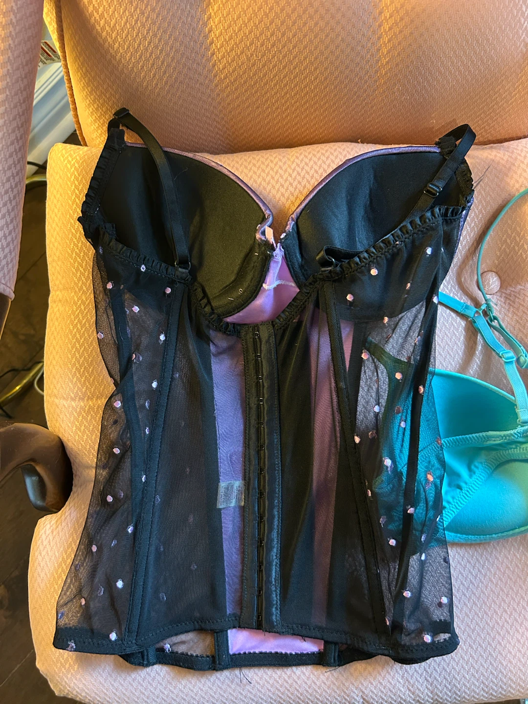Purple Polka Dot Corset & Bra - Free - photo 3