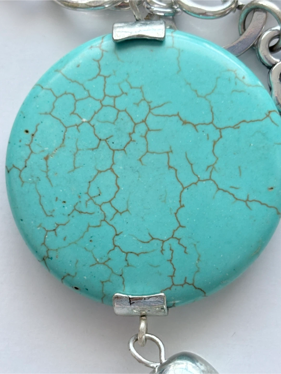 Statement Necklace with Turquoise-Style Beads - photo 4