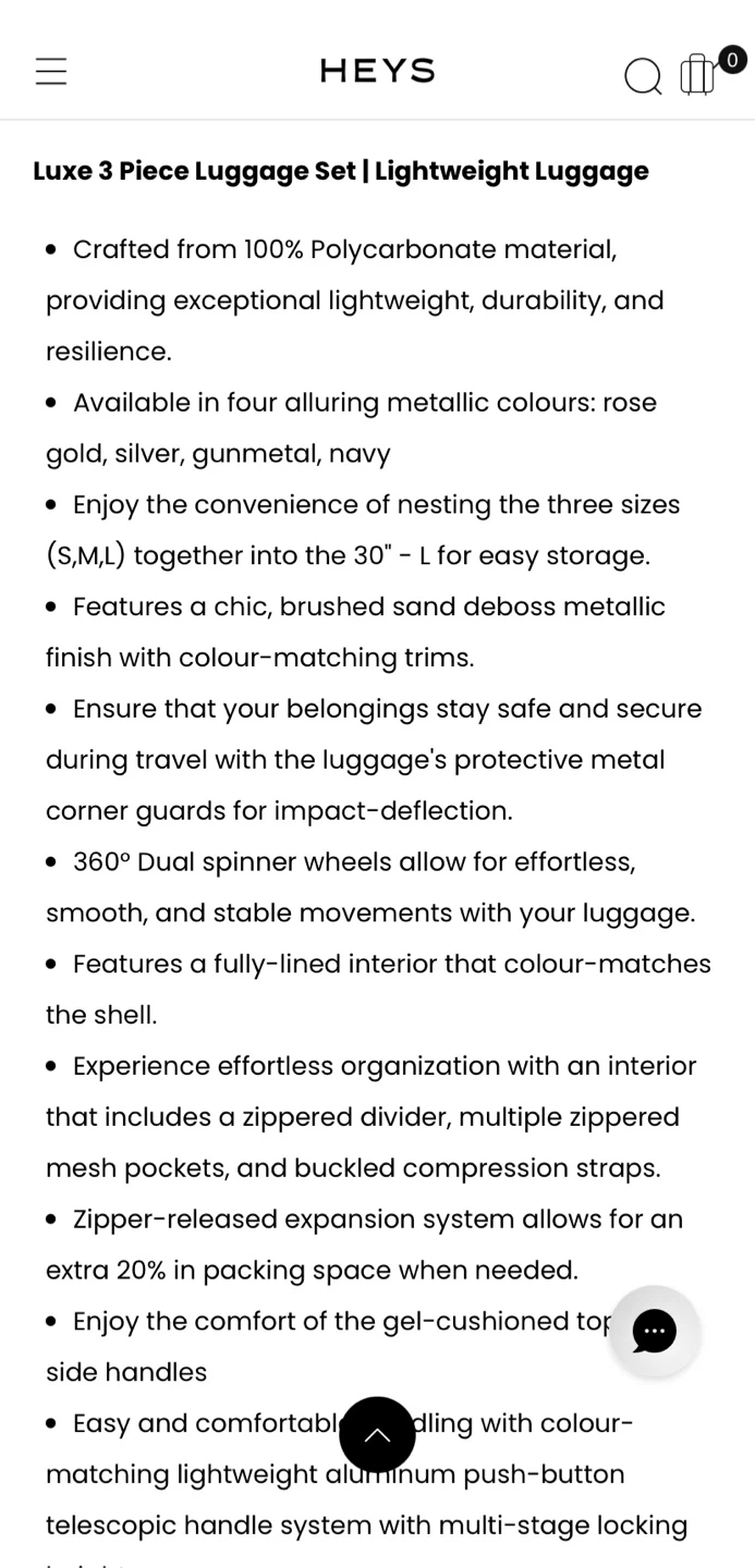 Heys Luxe 3 Piece Luggage Set - Rose Gold - photo 4