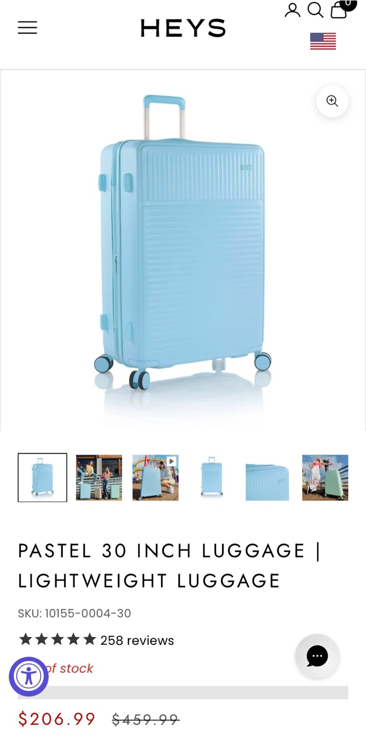 Heys Pastel 30 Inch Lightweight Luggage