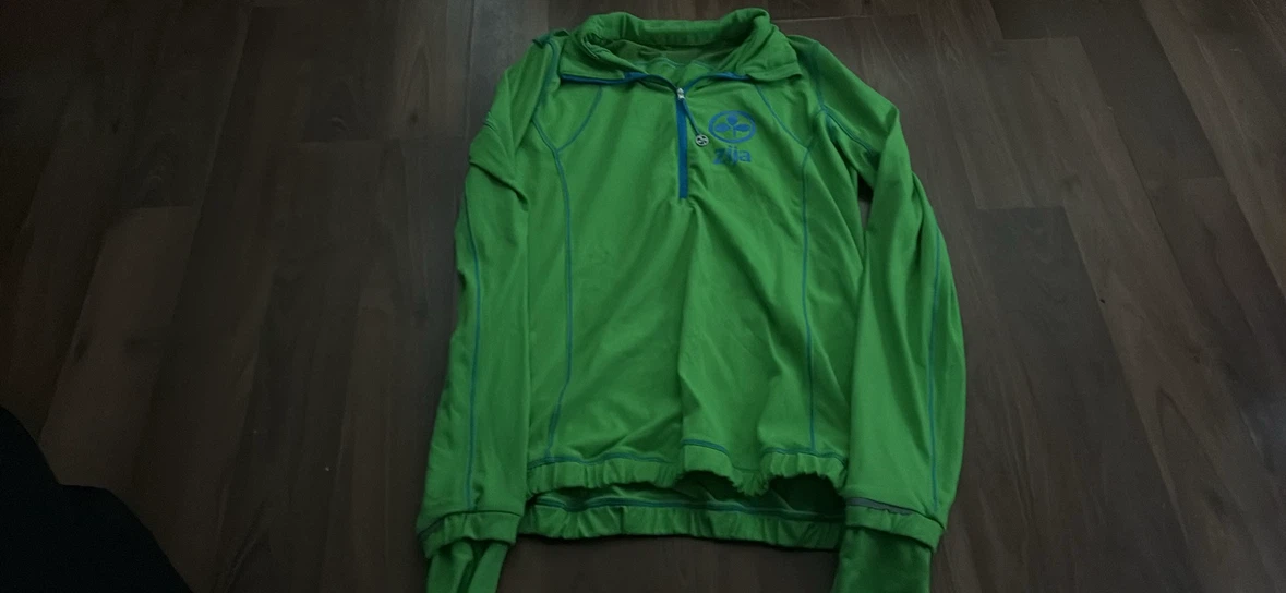 Zija Women's 2XL Green Quarter Zip Pullover
