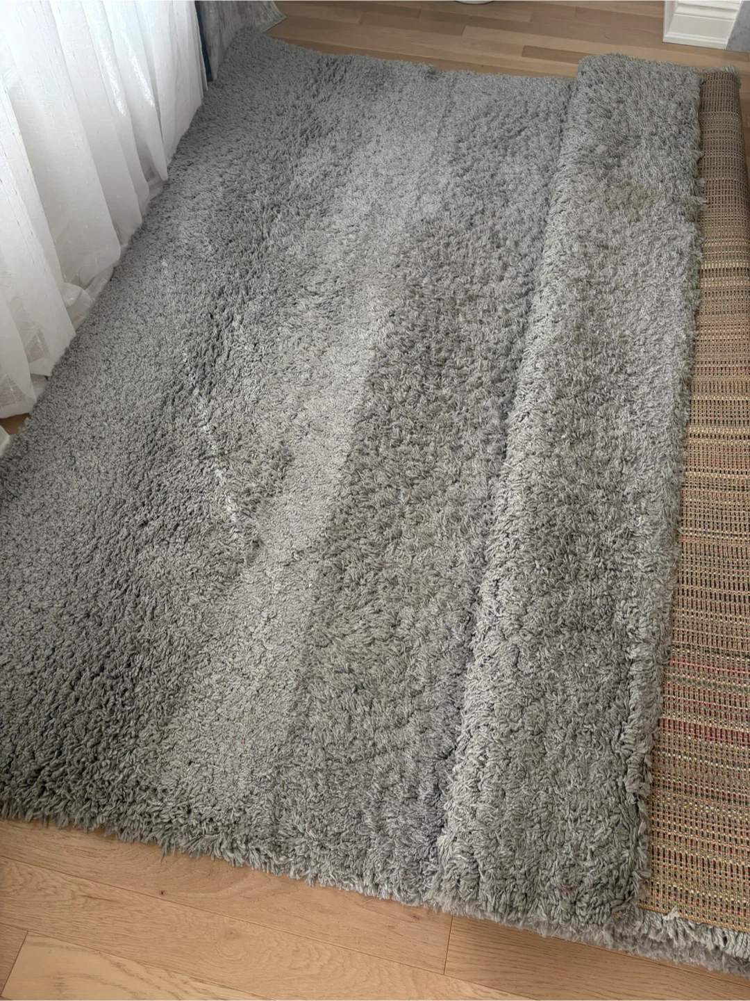 Grey Shag Rug - 10.58 ft x 8 ft