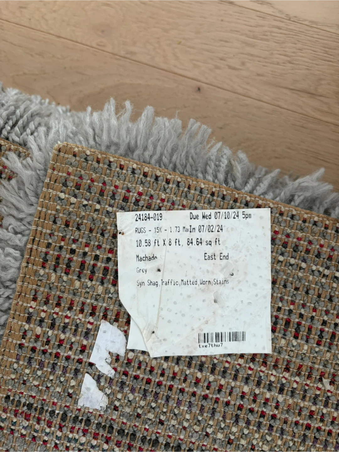Grey Shag Rug - 10.58 ft x 8 ft - photo 4