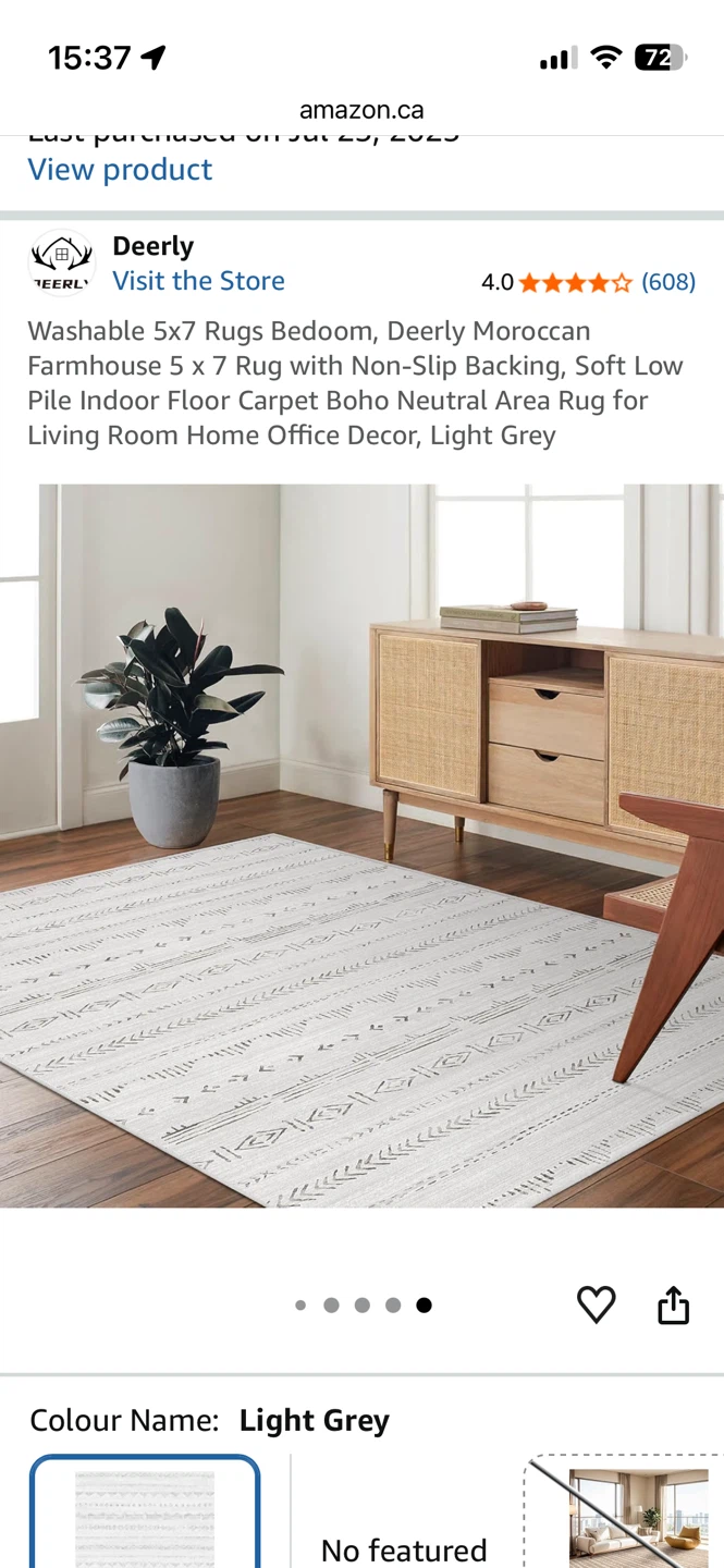 Deery Washable Area Rug - 5x7 - photo 4