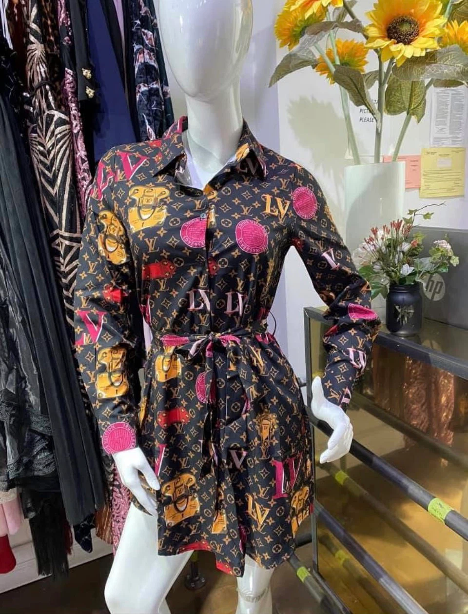 LV Monogram Shirt Dress