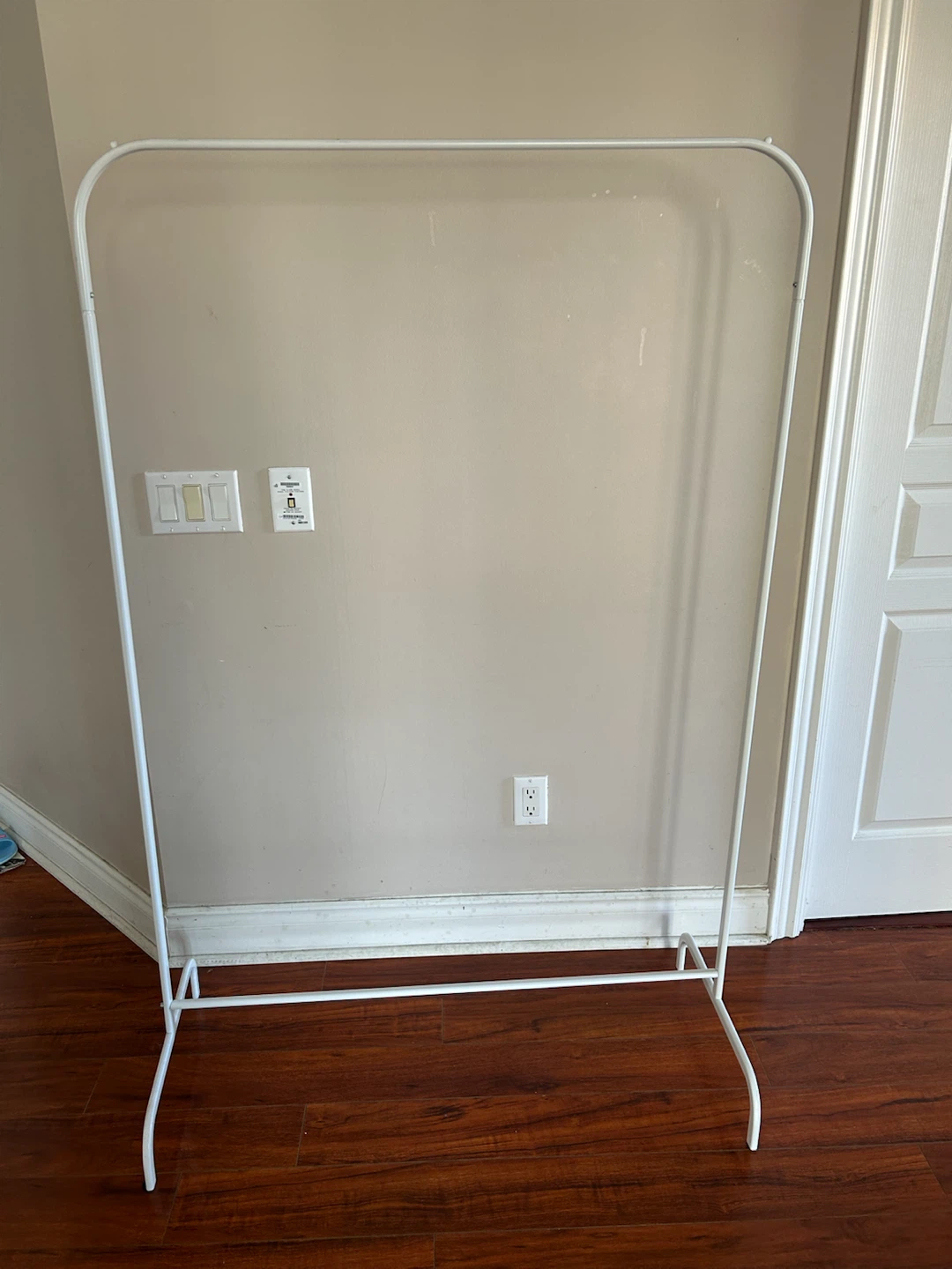 IKEA White Metal Clothing Rack