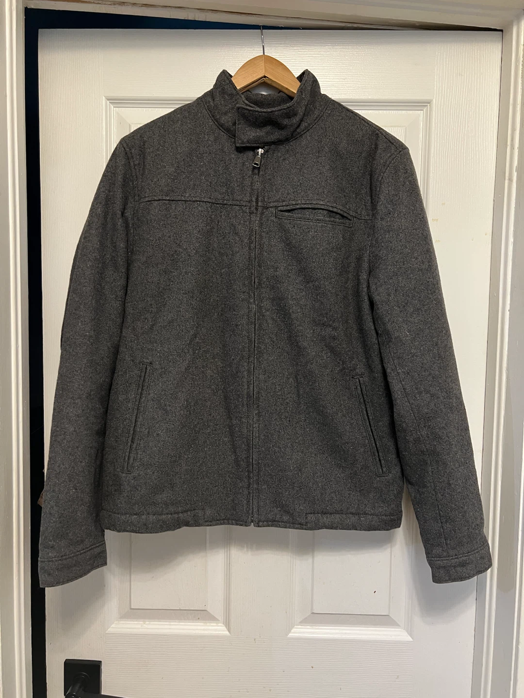 Men's Grey Wool Blend Jacket