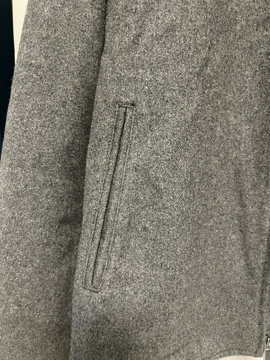 Men's Grey Wool Blend Jacket - photo 2