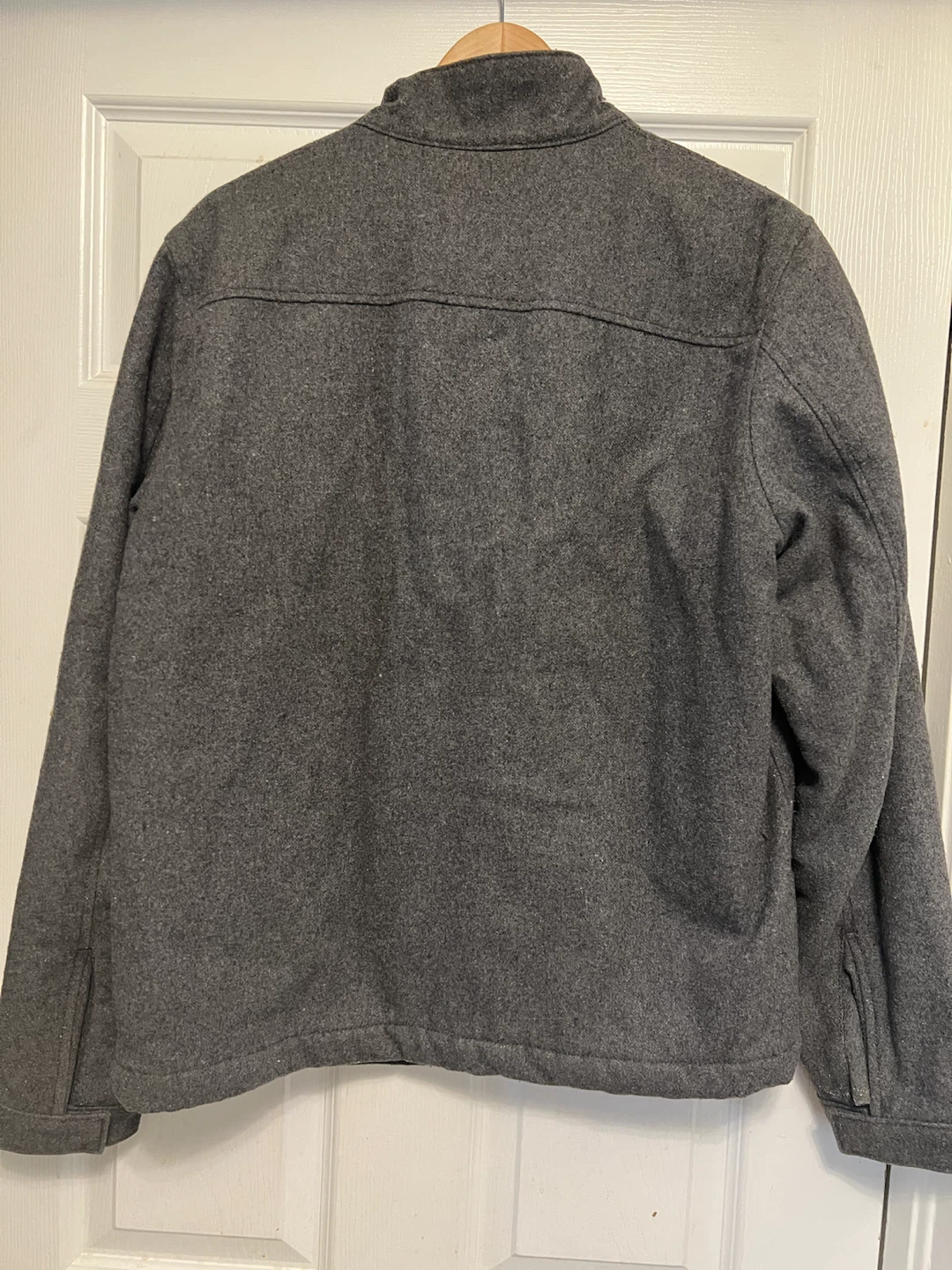 Men's Grey Wool Blend Jacket - photo 4